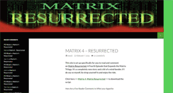 Desktop Screenshot of matrixresurrected.com