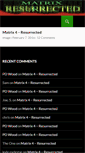 Mobile Screenshot of matrixresurrected.com